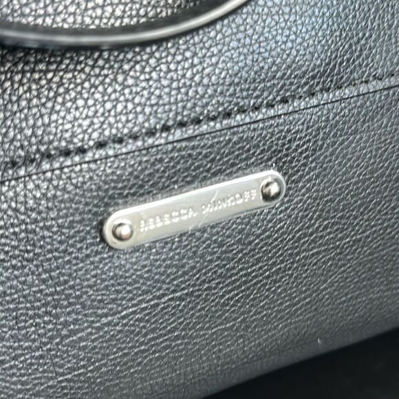 Rebecca Minkoff Genuine Leather Shoulder Tote Adjustable Snap Closure Spacious - Picture 3 of 12